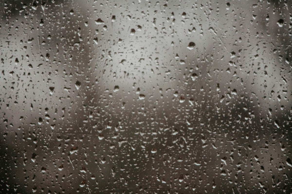 Window condensation representing humidity for supplement storage
